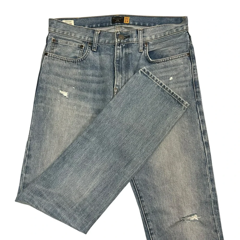 J Crew 484 Jeans Kaihara Denim Mens 31X34 Blue Denim Japanese Fabric‎ Straight